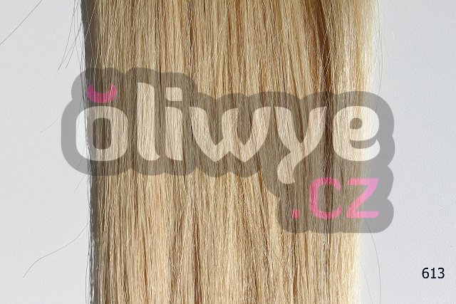 vlasy keratin 55cm remy #613 světlá blond 100 pramenů